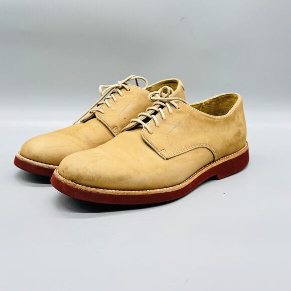 Brooks Brothers Shoes Mens 7 Beige Nubuck Oxford Casual Lace Up Sneakers Comfort main image 5